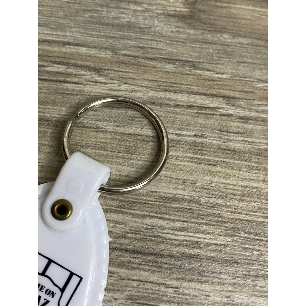 Vintage 1974 Alcatraz Keychain I Spent Time On Alcatraz White Vinyl Souvenir Fob